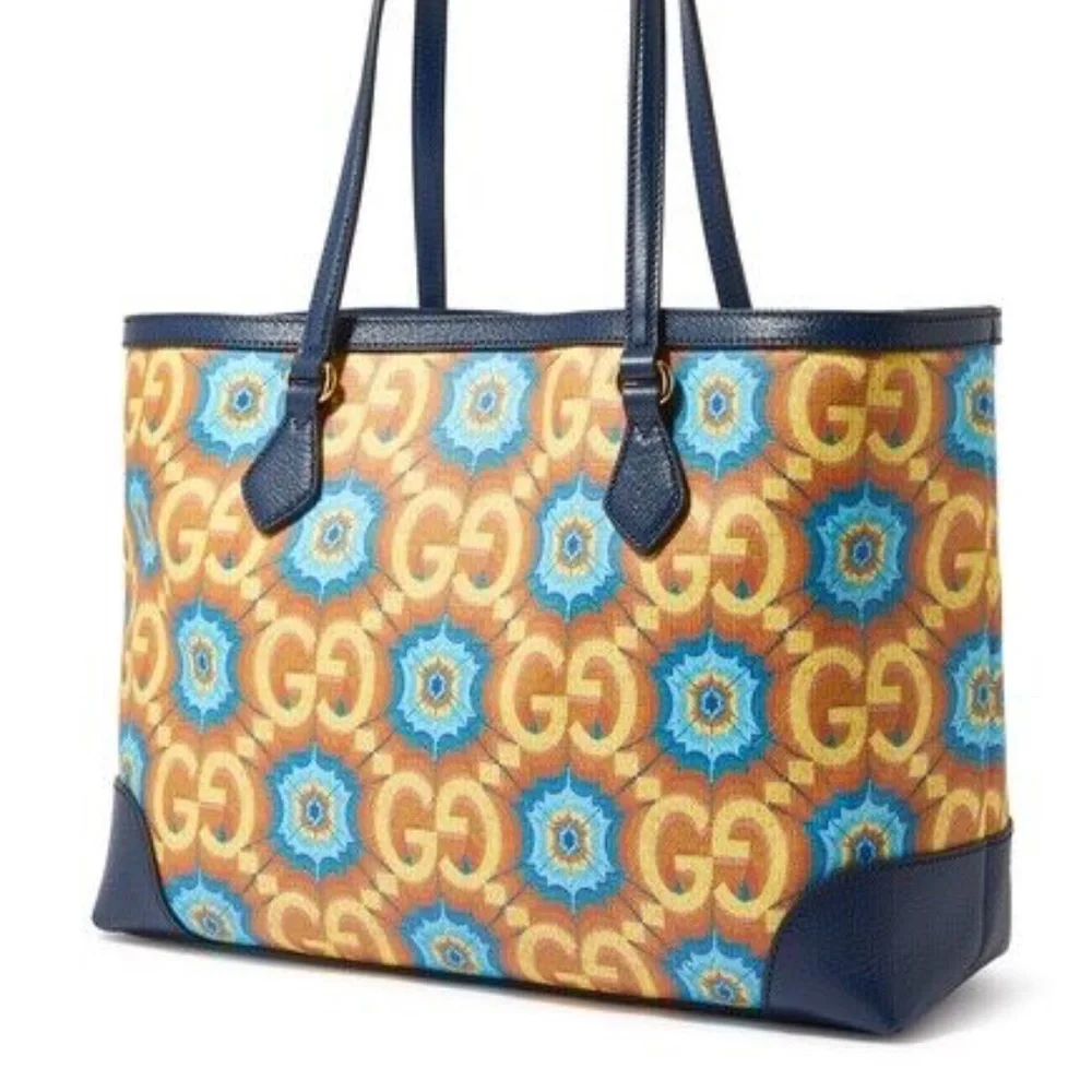 Gucci GG Psychedelic Centennial 100 Canvas Shopping Tote Bag - Picture 3 of 6